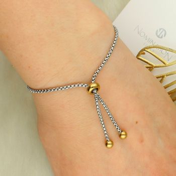 Bransoletka Nomination Italy Milleluci Refined Motylek – złota stal, elegancka 028021 010 (1).jpg